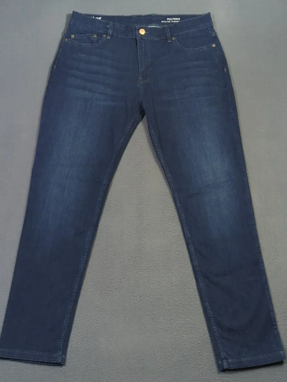 Mugsy Jeans Men's 38x32 Fits 36x32 Blue Fultons Classic Stretch Denim